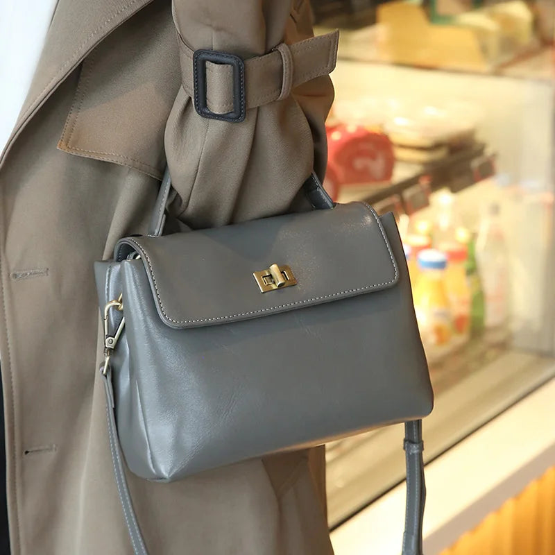 Women Cowhide Genuine Leather Tote Bag Lady Designer Luxury Soft Leather Handbag Fashion Crossbody Bags Female Shoulder Handbag RELUX.STORE