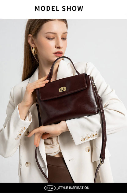 Women Cowhide Genuine Leather Tote Bag Lady Designer Luxury Soft Leather Handbag Fashion Crossbody Bags Female Shoulder Handbag RELUX.STORE