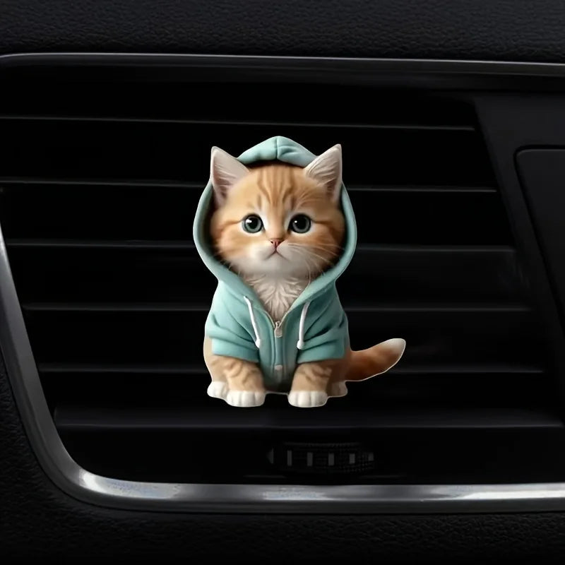 Cute cat acrylic car aromatherapy, long-lasting fragrance, vent clip, decorative and aromatherapy RELUX.STORE