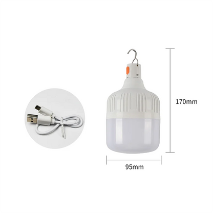 Portable Rechargeable LED Street Camping Light with Hook Dimmable Tent Lantern USB Charging Emergency Multifunctional LED Lamp