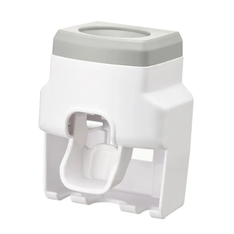 1pc Automatic Toothpaste Dispenser Creative Wall Mount and Small Toothbrush Holder Squeezer for Family Shower Bathroom