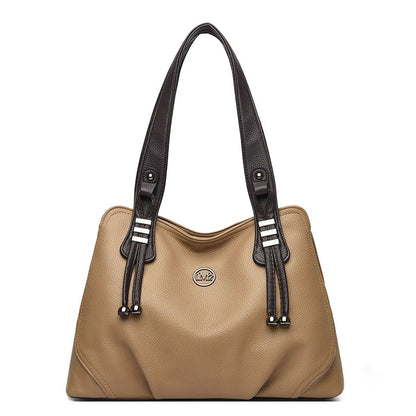 High Quality Soft Leather Handbags for Women Vintage Shoulder Tote Bag Luxury Designer Ladies Large Capacity Top-Handle Bags Sac RELUX.STORE