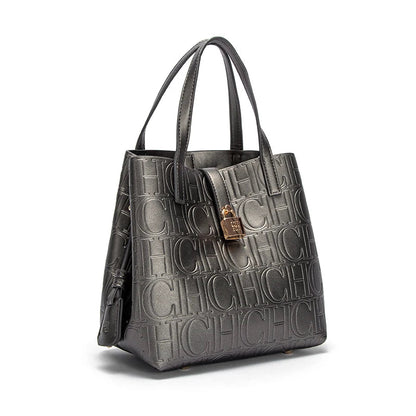 Classic Simple Solid Color Women's New 2024 Large Capacity Handbag Letter Element Women's Handbag RELUX.STORE