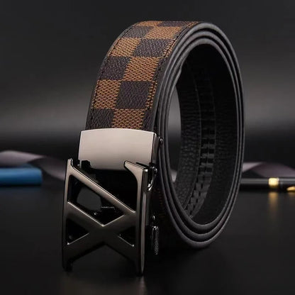 New genuine leather men belts waistband alloy automatic buckle men and women waistband versatile jeans belts for men RELUX.STORE