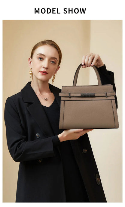 Genuine leather women's bag original first layer cowhide women's hand shoulder simple tote bag occupation RELUX.STORE