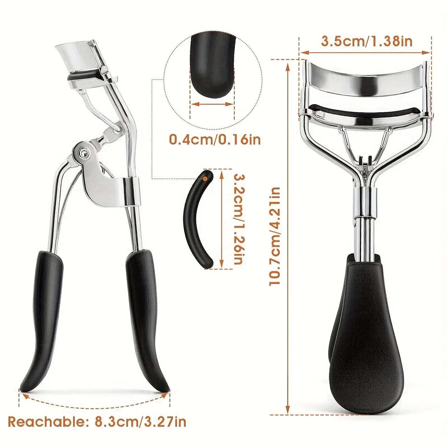 11/16PCS Eyelash Curler with 10pcs Replacement Pads Women Professional Eyelashes Curling Tweezers Clips Lasting Eye Makeup Tools RELUX.STORE