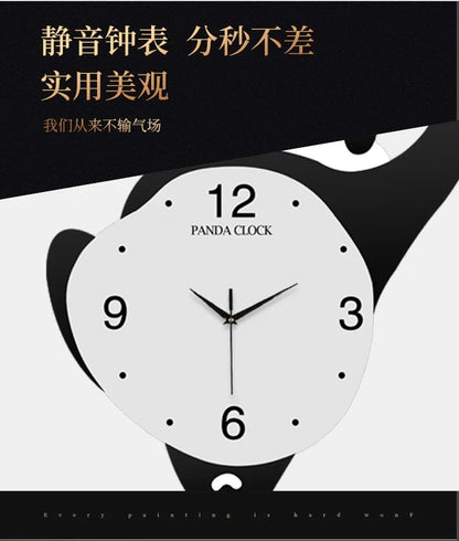 Panda Glowing Swinging Wall Clock HOT SALES