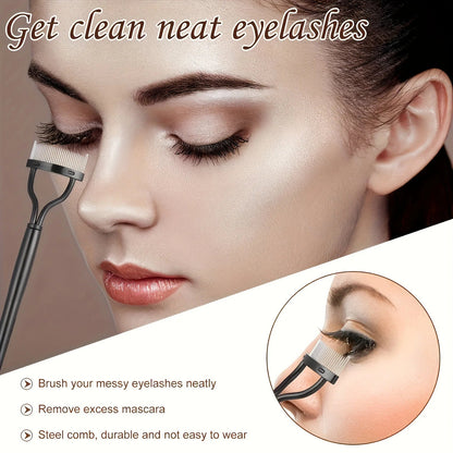 11/16PCS Eyelash Curler with 10pcs Replacement Pads Women Professional Eyelashes Curling Tweezers Clips Lasting Eye Makeup Tools RELUX.STORE