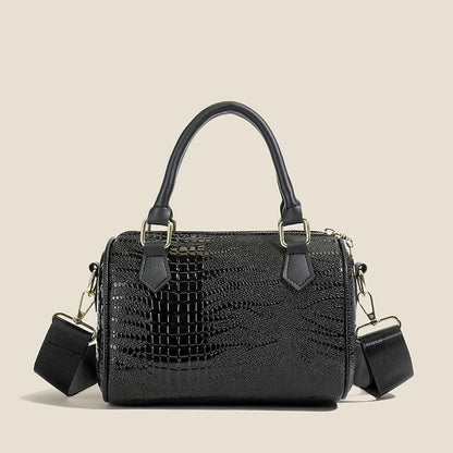 Small Handbag Women's Fashion Shoulder Crossbody Bag Solid Color Black