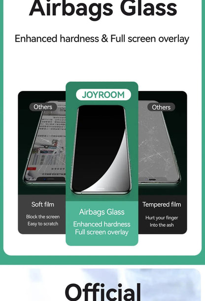 Joyroom 3/2/1PCS HD Glass For iPhone 17 16 15 Pro Max Screen Protector Full Screen Tempered Glass Protection For iPhone 17 16 15 RELUX.STORE