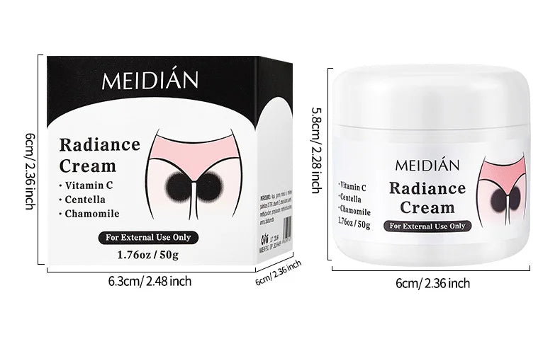 MEDIAN Radiance Cream For Body Brightening Elbows Knees Underarms Dark Spot Corrector Vitamin C Moisturizing Korean Skincare RELUX.STORE