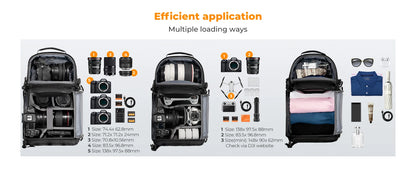 K&F Concept 10L Camera Sling Bag Hardshell Photographers Shoulder Bag Crossbody Backpack Camera Bag For Sony Canon Nikon DSLR