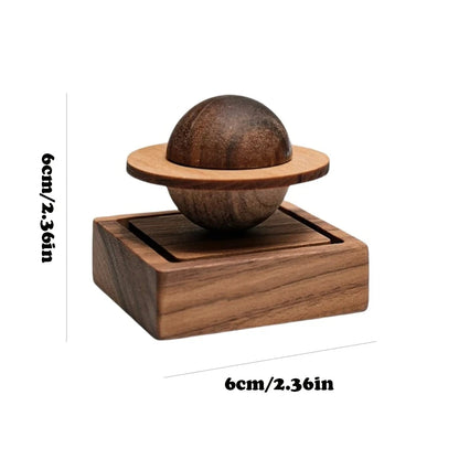 1pc Wooden Scent Diffuser - Jupiter Shape, No Essential Oil Needed, Home Decor & Fresh Air, Dorm Room Essential