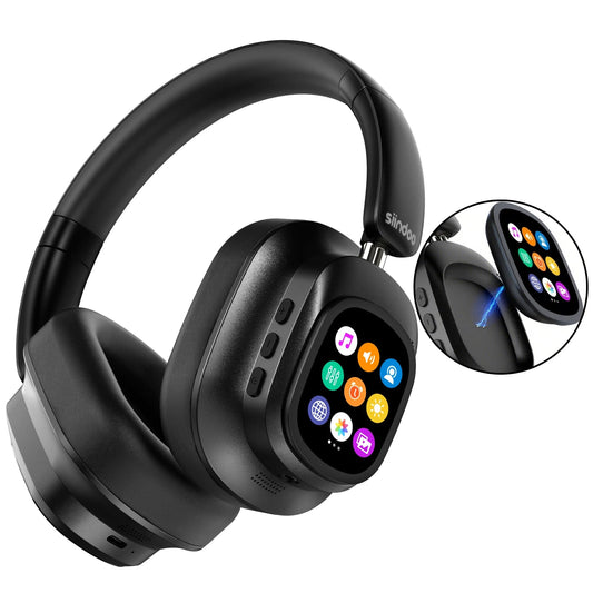 Siindoo JH-ANC930Plus Active Noise Cancelling Headphones, Hybrid Wireless Headphone With Multi Magnetic Touch Control LED Screen RELUX.STORE