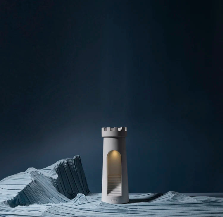 Lighthouse Eye Protection Sleep Atmosphere Simple Table Lamp Creative Gift Bedroom Touch Nightlight USB Bedside Lamp Cement Lamp
