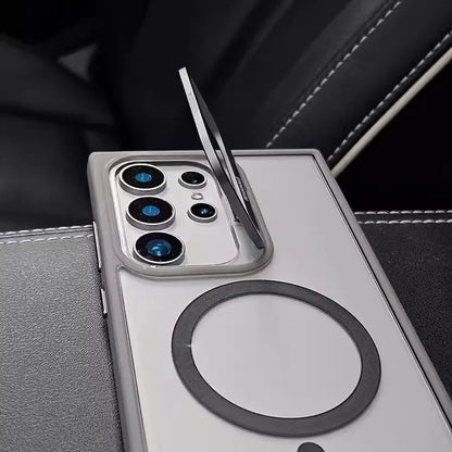 For Magsafe Hidden Holder Clear Case For Samsung Galaxy S25 S24 Ultra S22 Plus S23 FE Shockproof Magnetic Wirelesss Charge Cover RELUX.STORE