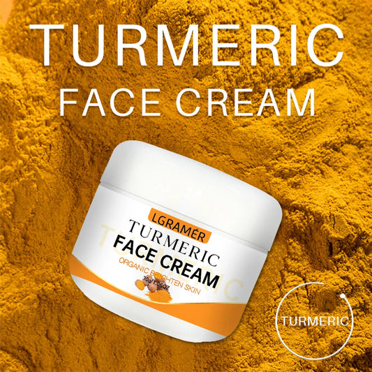 Turmeric Whitening Face Cream Wrinkle Removal Lighten Fine Lines Makes Skin Look More Youthful Birghten Moisturize Facial Care RELUX.STORE