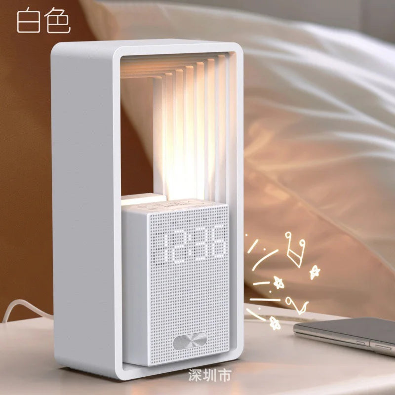 Simulated Sunrise Wake-up Alarm Clock White Noise Sleep Sound System Small Night Light High Aesthetic Bedside Table Lamp