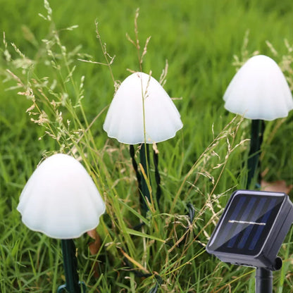 10 LED Solar Mushroom Lights Outdoor Waterproof Decorative Street Lights for Lawn Garden Patio Christmas Holiday Decoration