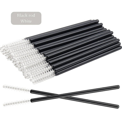 NEW 50Pcs Makeup Eyelash Brushes Disposable Crystal Eyebrow brush Diamond Handle Mascara Wand Applicator Lashes Extension Tools RELUX.STORE