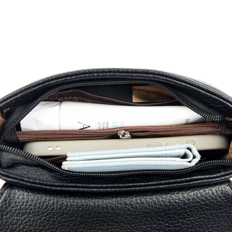 Fashion Luxury Leather Mini Backpack for Women, Small Retro Phone Crossbody Bag, Elegant Shoulder Purse, Trendy Designer Handbag RELUX.STORE