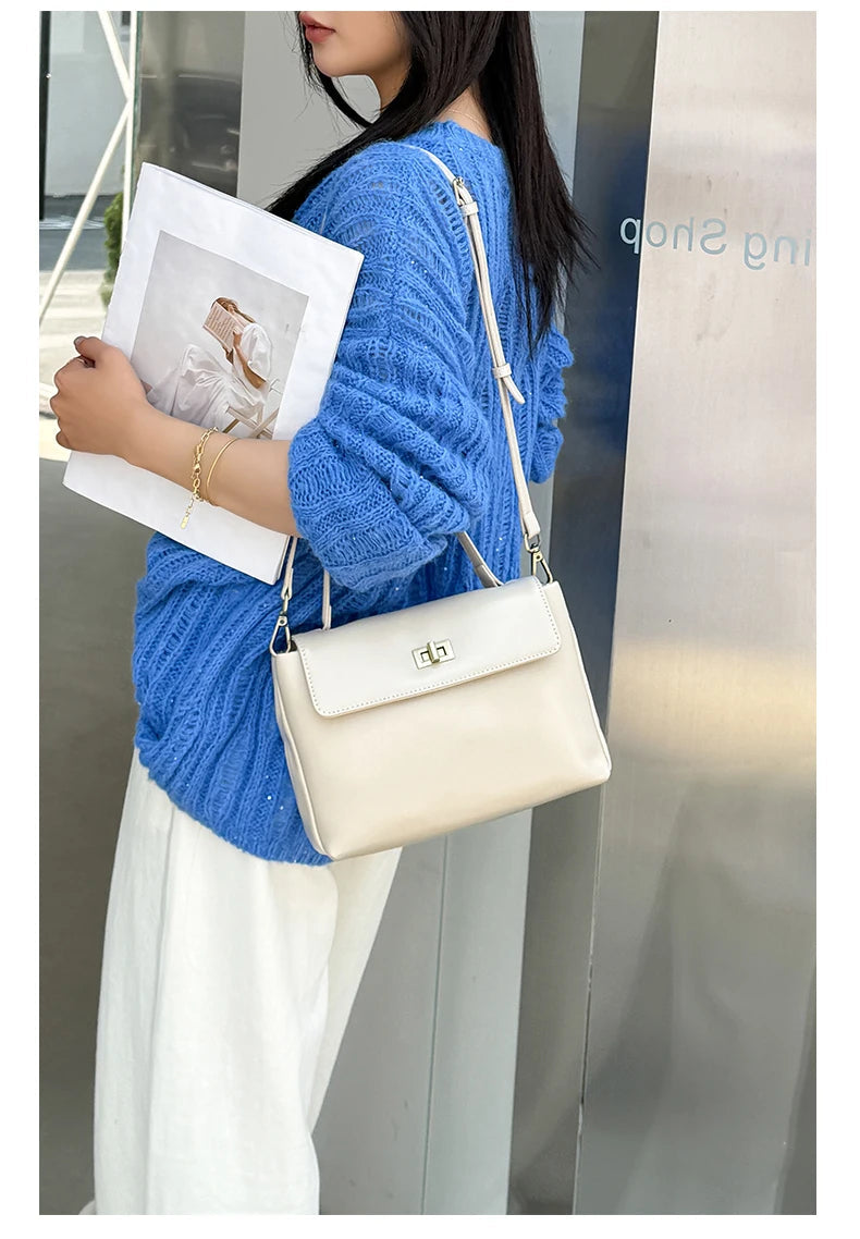 Women Cowhide Genuine Leather Tote Bag Lady Designer Luxury Soft Leather Handbag Fashion Crossbody Bags Female Shoulder Handbag RELUX.STORE