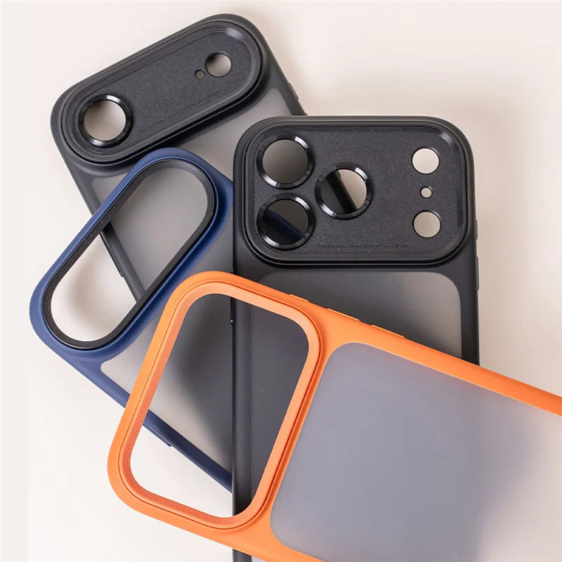 Active Touch Camera Button Matte Armor Case For iPhone 17 Air 16Pro 15 17Pro Max Translucent Hybrid Shockproof Hard Phone Cover RELUX.STORE