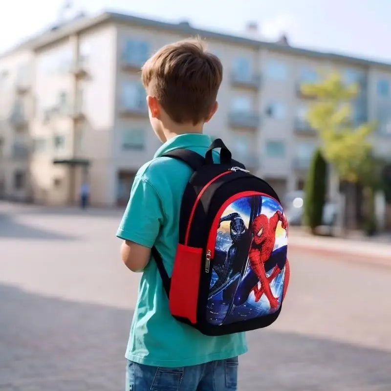 Disney Marvel Series Backpack Boy'S Primary School Schoolbag Double-Layer Cartoon Spider-Man Backpack for Boys Gift