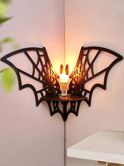 1pcs floating animal display shelf, wall shelf, corner hollowing creative shape storage shelf, home decoration,used in Halloween