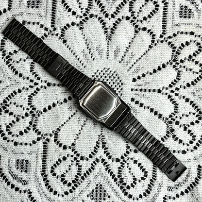 Computer Style Stainless Steel Strap Watch Men's Calculator Watch Multifunctional Led Watch Plastic Case Men's Watch Top Luxury