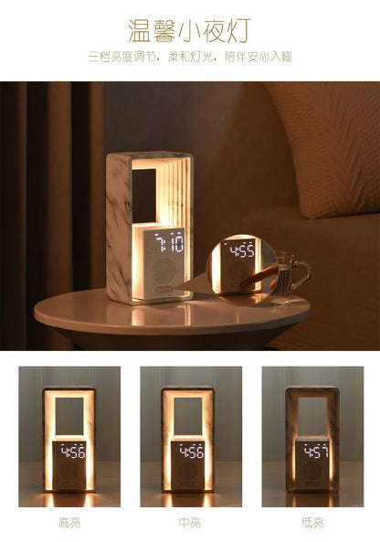 Simulated Sunrise Wake-up Alarm Clock White Noise Sleep Sound System Small Night Light High Aesthetic Bedside Table Lamp