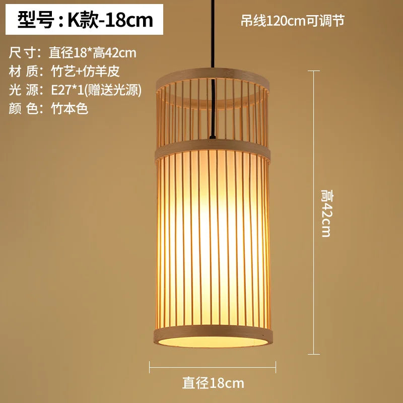 Neo-Chinese Style Handmade Bamboo Chandeliers-Modern Retro Lighting for  Restaurants Hot Pot Tea Rooms B&Bs