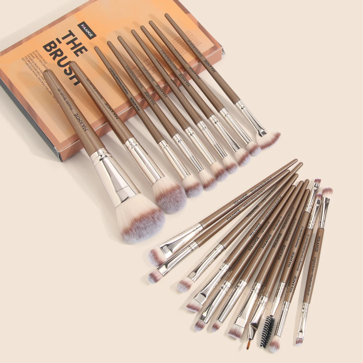 Maange 20Pcs Makeup Brushes with Box Professional Cosmetic Powder Eye Shadow Foundation Blush Blending Beauty Tool For Women RELUX.STORE