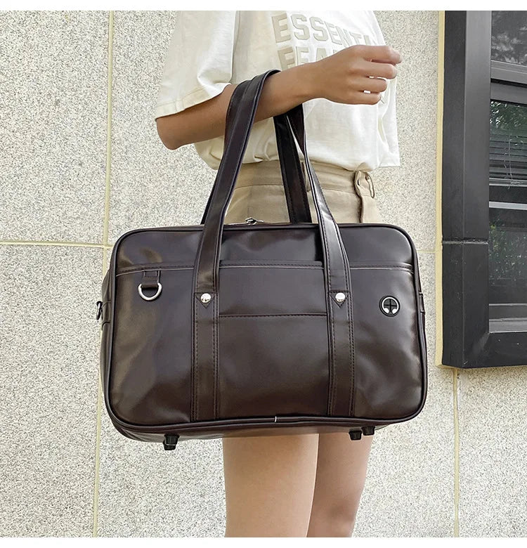 Japanese Casual PU Shoulder Bag Junior High School Students School Bag Handbag Anime Uniform Bag Tote Bags for Women Bolsos RELUX.STORE