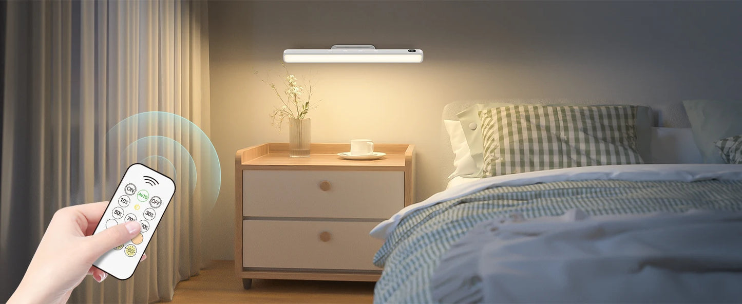WILLED 5W Dimmable Night Light 3 Colors Adjustable Makeup Light with 2500mAh Rechargeable Under Cabinet for Closet Bedside Desk