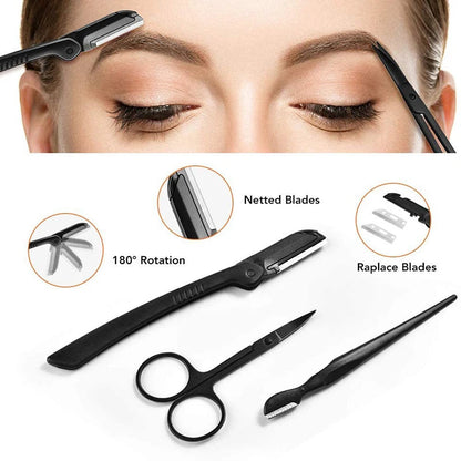 3-11PCS Eyebrow Trimmer Set Scissors Tweezers Eyebrow Razor Scraping Eyebrow Comb Razor Eyebrow Clip Makeup Tools Sets RELUX.STORE