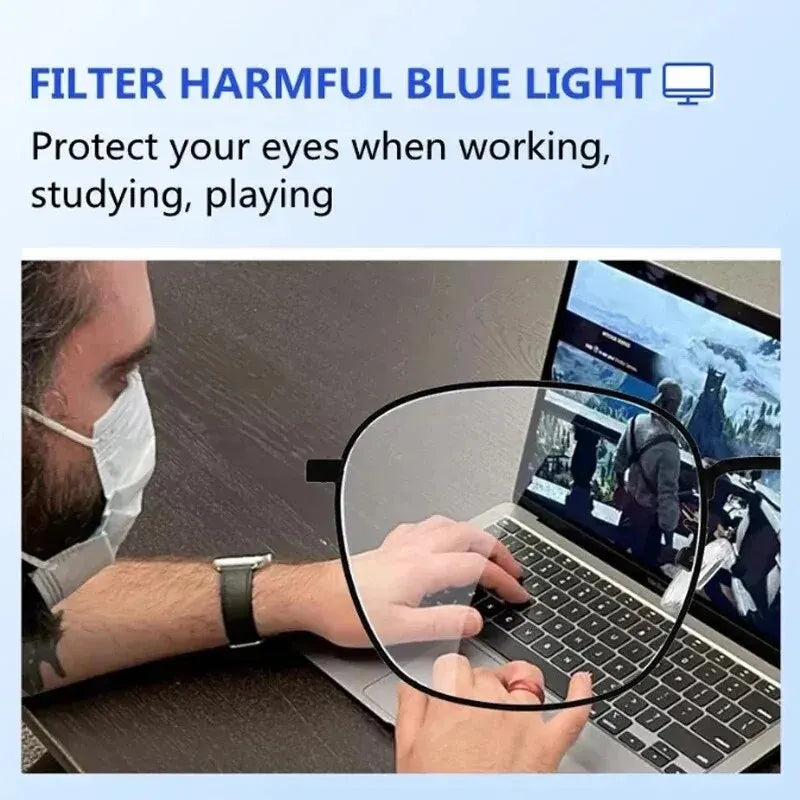 High Quality Titanium Frame Reading Glasses for Women and Men Anti Blue Light Presbyopia Eyewear with Diopter +1.0 To +4.0 RELUX.STORE