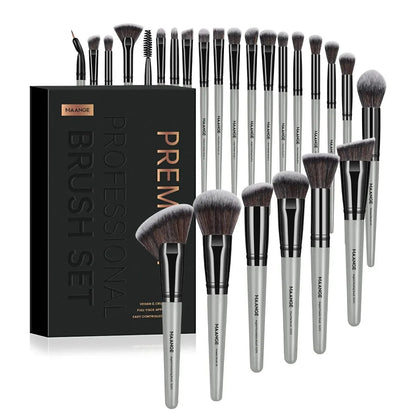 MAANGE Professional Gift Box 25 Pieces Makeup Brushes Kit Face Eye Beauty Brushes For Foundation Conceal Eyeshadow Contour Brush RELUX.STORE