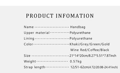 Classic Simple Solid Color Women's New 2024 Large Capacity Handbag Letter Element Women's Handbag RELUX.STORE