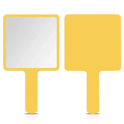 1Pcs Plastic Handle Handheld Makeup Vanity Mirror Portable Square Eyelash Extension Mirror Women Cosmetic Beauty Salon Supplies RELUX.STORE
