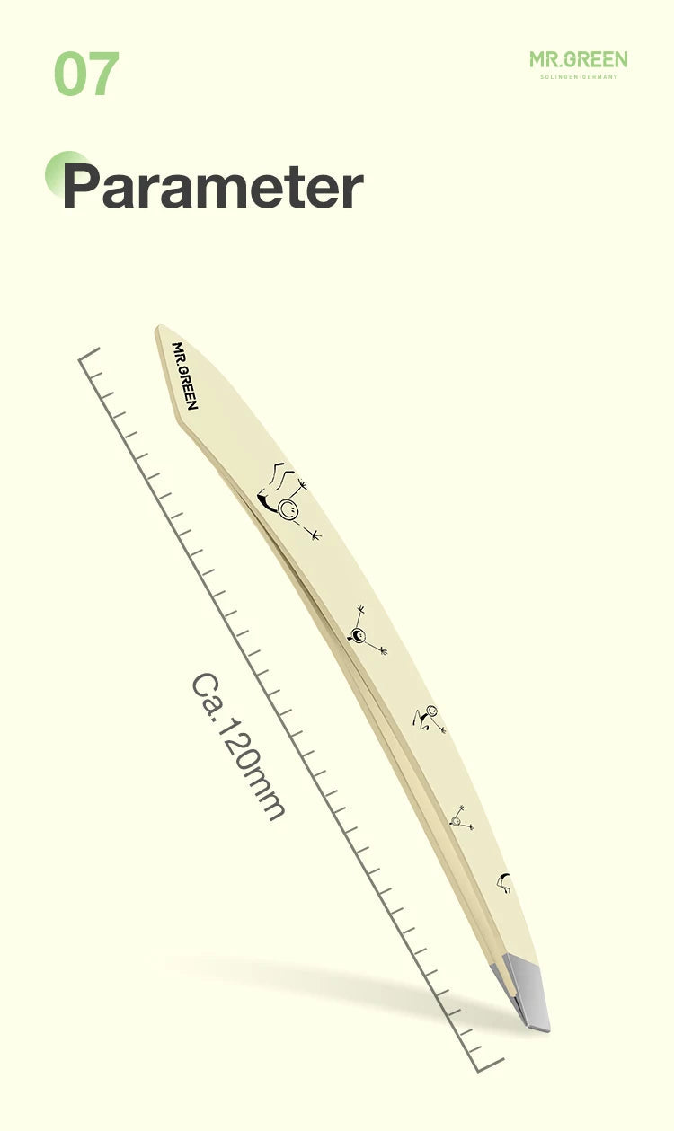 MR.GREEN Curve Handle Eyebrows Tweezers Professional Fine Hairs Puller Makeup Tools Stainless Steel Beauty Clips Removal RELUX.STORE