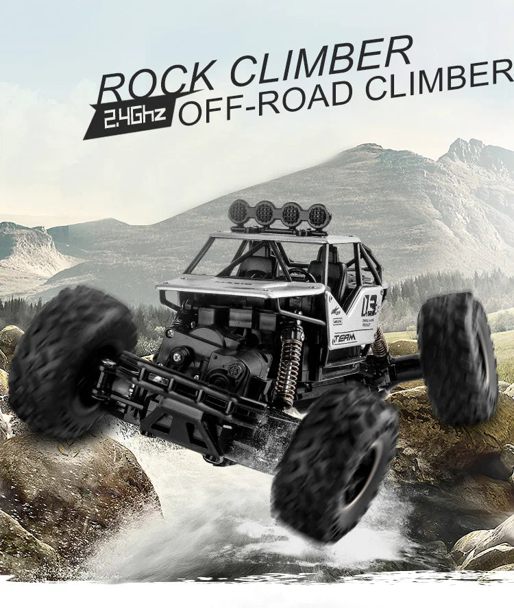 RC Cars Remote Control Car 1:12/16 Off Road Truck Metal Shell LED Headlights Offroad Monster RC Trucks 4WD All Terrain Toys Kids
