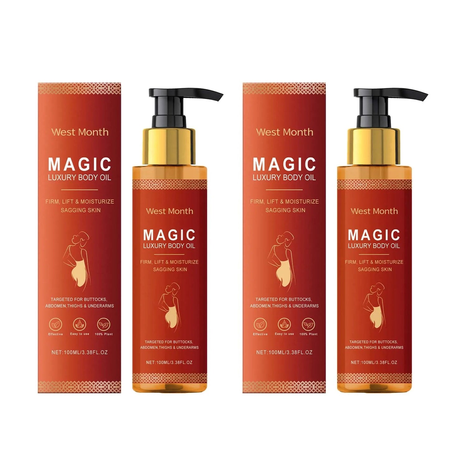 Body Firming Oil Deep Moisturizing Dry Skin Improve Sagging Skin Tightening Chest Thighs Nourishing Magic Luxury Body Care 100ml RELUX.STORE