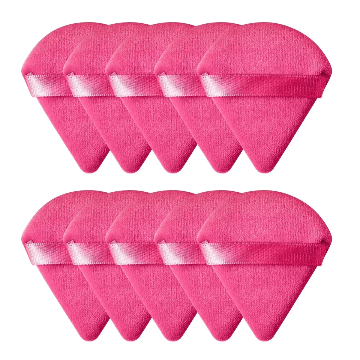 10/20Pcs Triangle Velvet Powder Puff Pizza Flours Mini Face Makeup Sponge Cosmetics Washable Lightweight Makeup Tool RELUX.STORE
