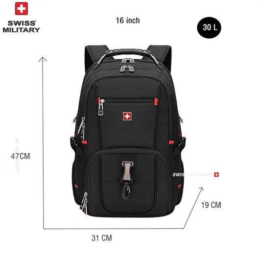 SWISS 17" Laptop Backpack Waterproof USB Charge Port Swiss-style Multifunctional Rucksack Schoolbag Mochila Hiking Travel bag RELUX.STORE