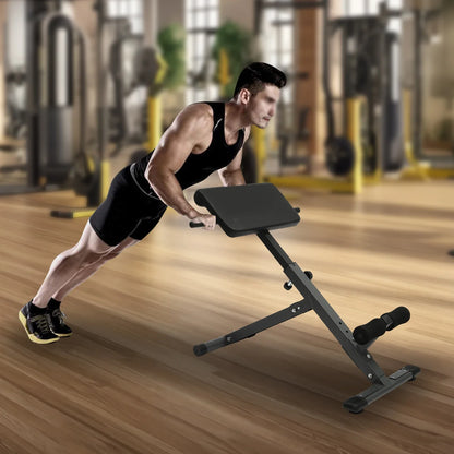 Roman Chair Hyper extension Bench, Adjustable Length Back Extension Bench Machine for Home Gym Fitness, Multi-Functional Bench