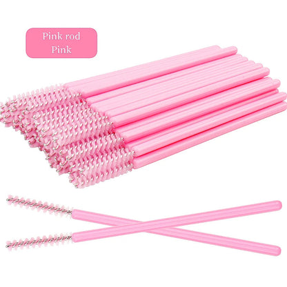 NEW 50Pcs Makeup Eyelash Brushes Disposable Crystal Eyebrow brush Diamond Handle Mascara Wand Applicator Lashes Extension Tools RELUX.STORE