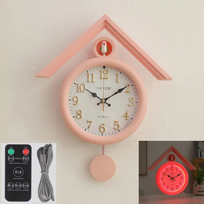 Luminous Wall Clock Luxury Cuckoo Clocks Led Watch Retro Table Clock Bedroom Silent Living Room Decoration Elegant Room Ornament RELUX.STORE