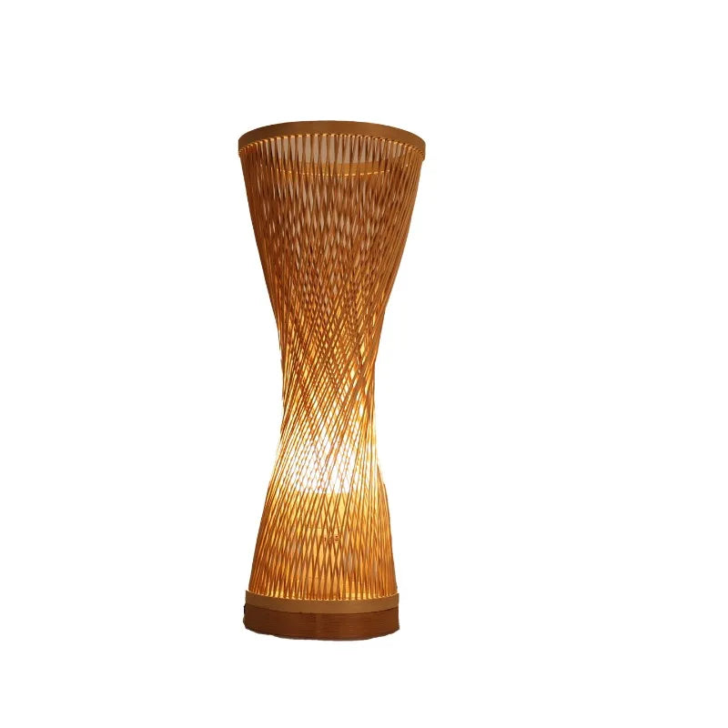 Chinese Bamboo Art Bamboo Weaving Zen Bamboo Lamp Living Room Tatami Lamp, Housewarming Gift