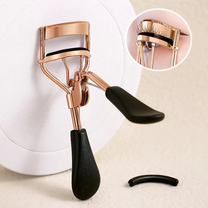 Portable Eyelash Curler with 15 Silicone Pads and Stainless Steel Eyelash Curler, Used for Eyelash Extension and Curling Tools RELUX.STORE